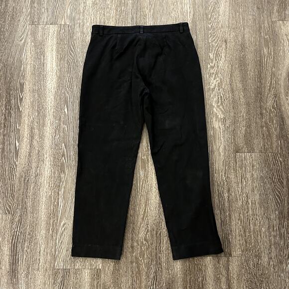 VTG GUC Theory Cropped Black Trousers Size 6 Slim Ankle Pant Cotton Lycra Blend - Picture 11 of 11